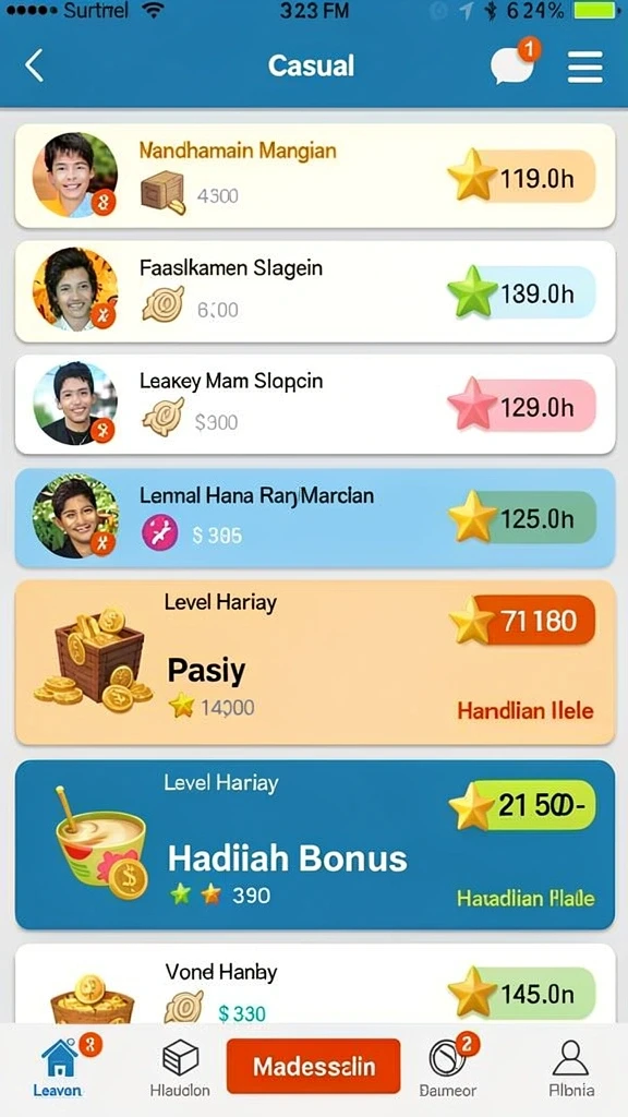 Screenshot menampilkan variasi permainan yang ditawarkan di ARWANATOTO.