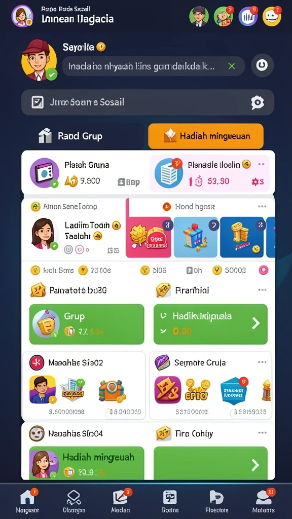 Tampilan utama aplikasi yang menarik.