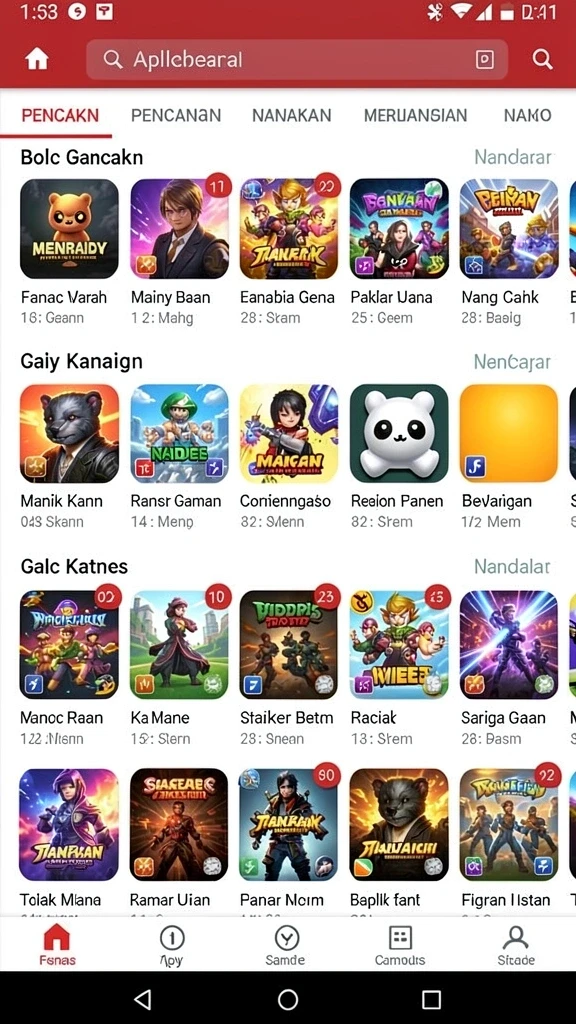 Tampilan awal yang menarik dan ramah pengguna.