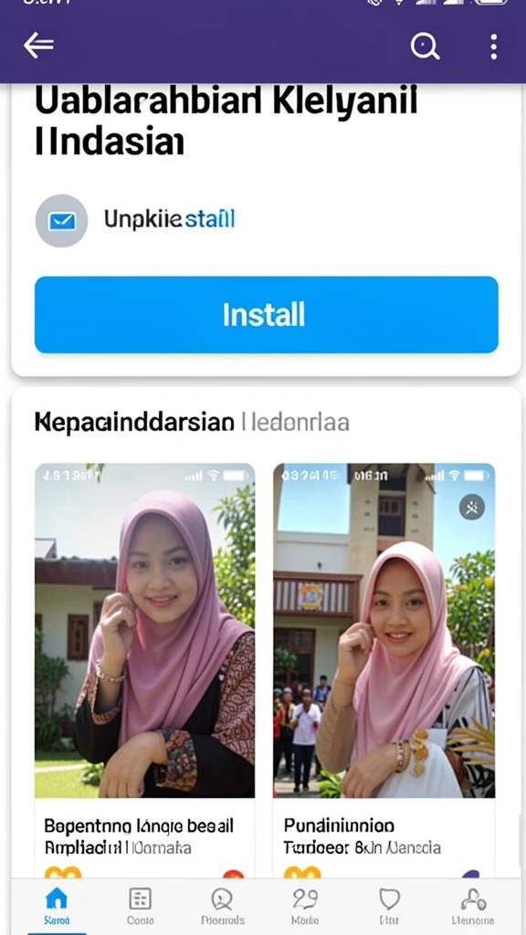 Tangkapan layar ketiga memperlihatkan sistem peningkatan karakter yang menarik.