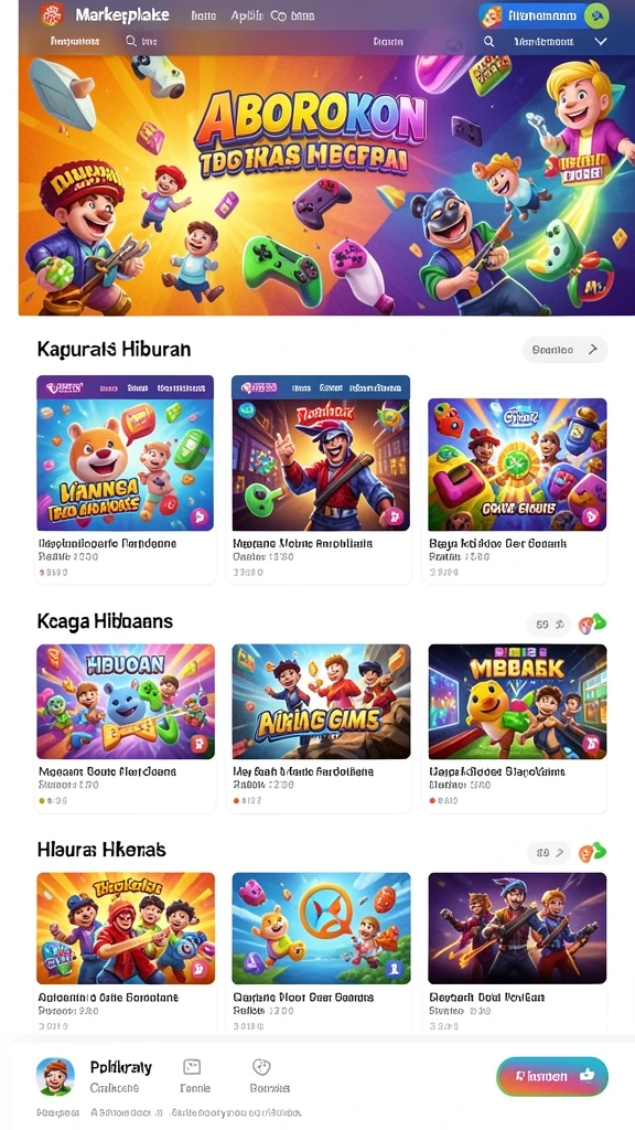 Beragam pilihan permainan menarik untuk dimainkan.
