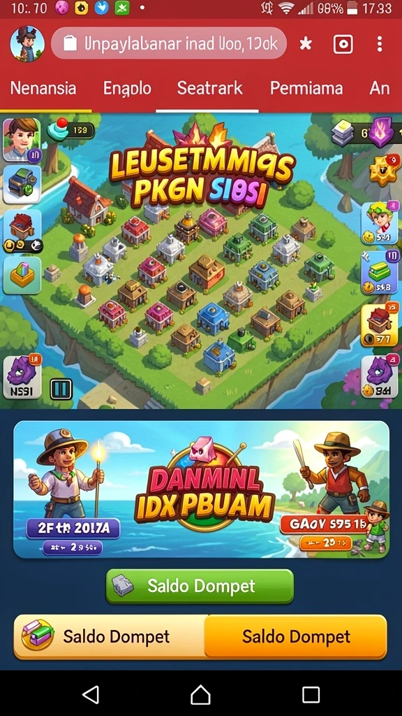Tampilan awal aplikasi yang menarik dan user-friendly.