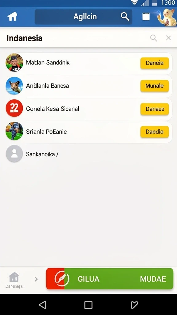 Tampilan awal yang menarik dan mudah dinavigasi.