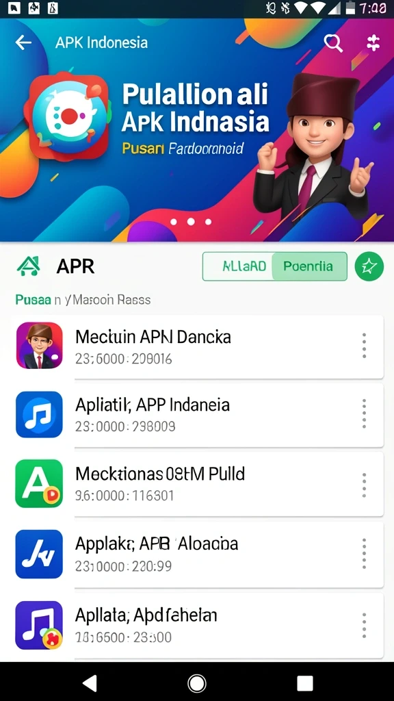 Tampilan awal yang memukau dengan grafis cerah.