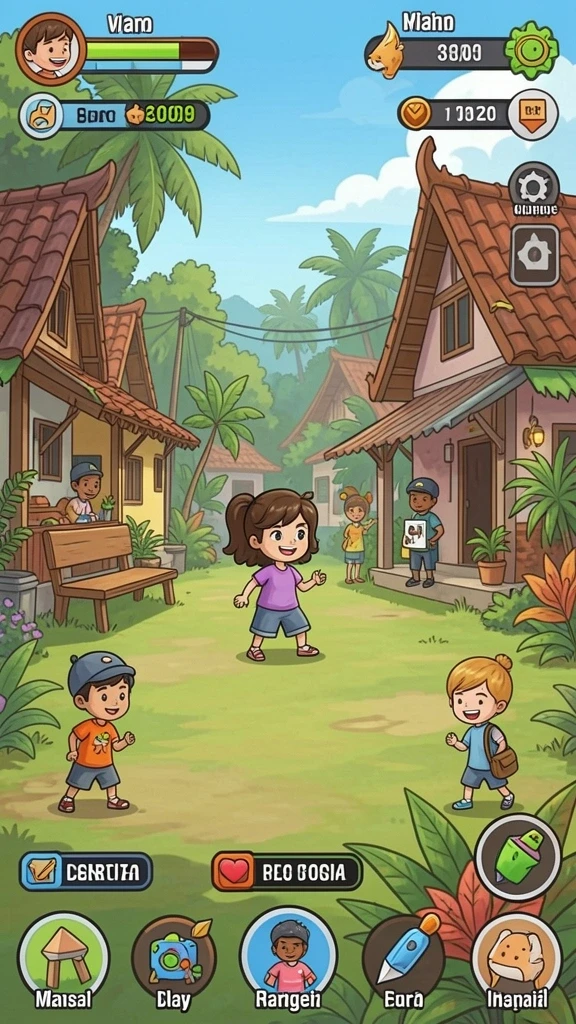 Screenshot menunjukkan grafis menawan dan detail yang kaya.