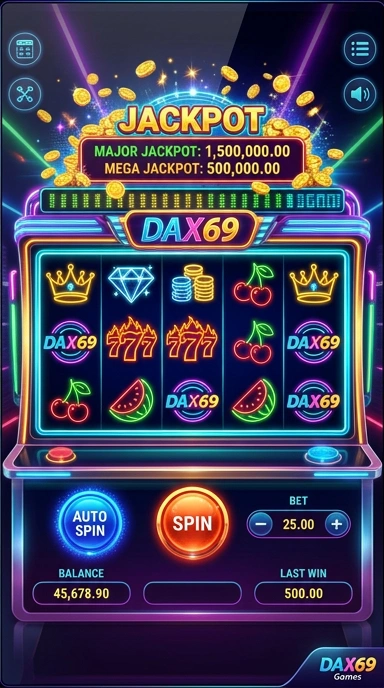 dax69 — layar beranda